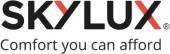 Skylux logo with the slogan 'Comfort you can afford'.
